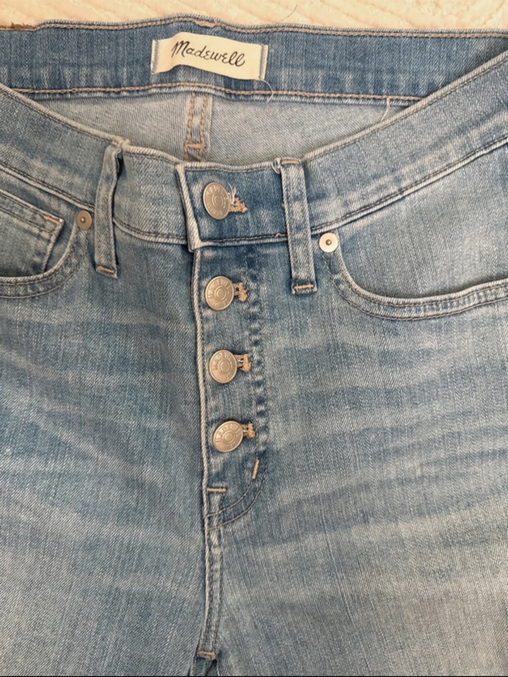 Madewell Light Blue High-Rise Button-Fly Jeans